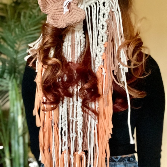 Handmade Macramé Headpiece Accessory - Picture 3 of 4